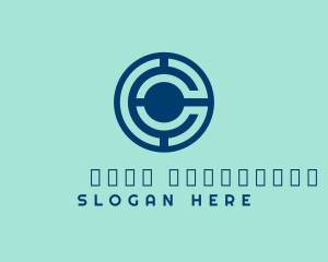 Digital Maze Letter C  logo design
