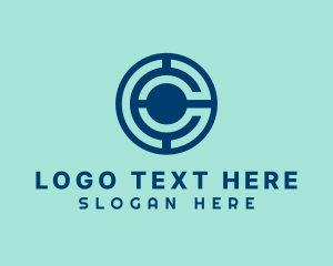 Digital Maze Letter C  Logo