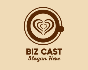 Heart Latte Art Coffee  Logo