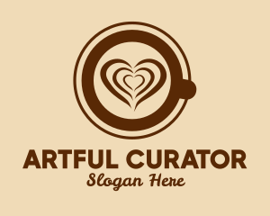 Heart Latte Art Coffee  logo design