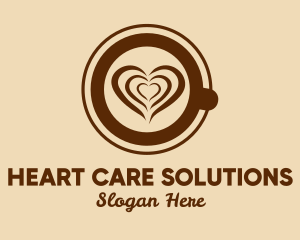 Heart Latte Art Coffee  logo design