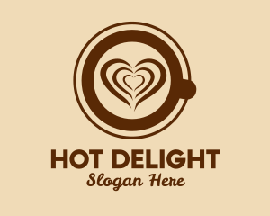 Heart Latte Art Coffee  logo design