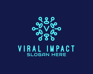 Infection - Germs Vitus Bacteria logo design
