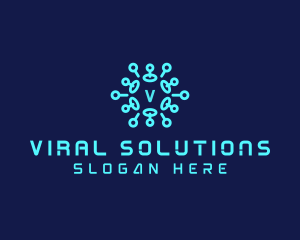 Virology - Germs Vitus Bacteria logo design