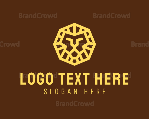 Geometric Lion Animal Logo