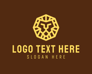 Geometric Lion Animal Logo