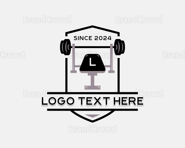 Barbell Weightlifting Trainer Logo