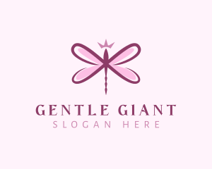 Feminine Beauty Dragonfly logo design