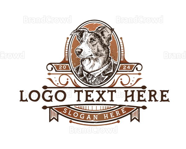 Vintage Dog Suit Logo