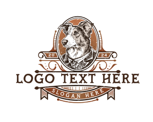 Hat - Vintage Dog Suit logo design
