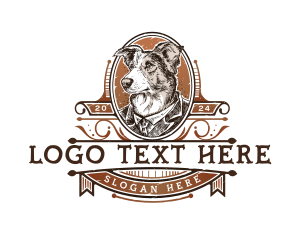 Vintage Dog Suit Logo