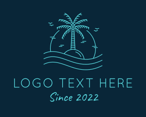 Tropical - Sunset Island Beach Resort logo design