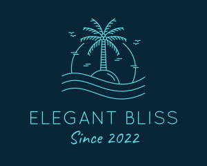 Vacation - Sunset Island Beach Resort logo design