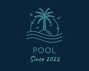 Palm Tree - Sunset Island Beach Resort logo design