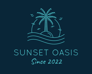 Sunset Island Beach Resort  logo design