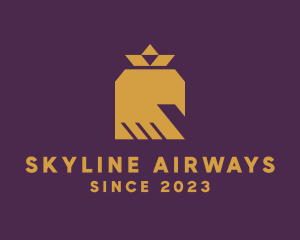 Airway - Geometric Crown Eagle logo design