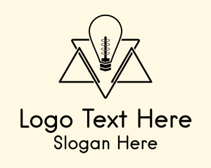 Geometric Light Bulb Logo