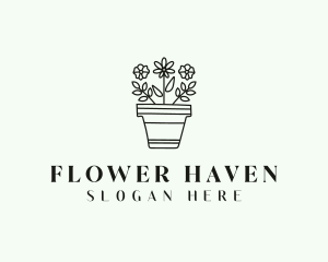 Garden Flower Vase logo design