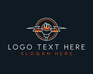 Socket - Electric Plug Power logo design