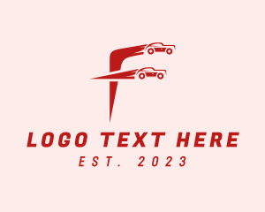 Autoshop - Car Driving Letter F logo design