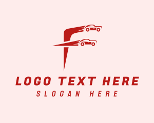 Car Driving Letter F Logo