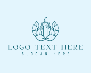 Candlelight - Wreath Candle Decor logo design