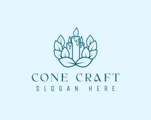 Wreath Candle Decor logo design