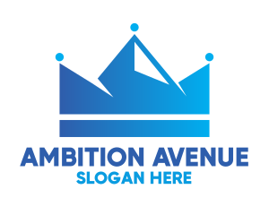 Ambition - Blue Crown Mountain logo design