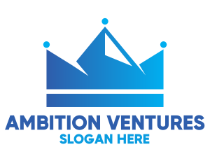 Ambition - Blue Crown Mountain logo design