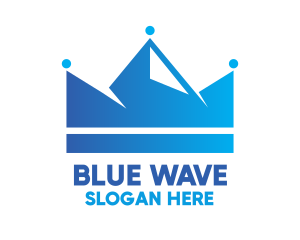 Blue Crown Mountain logo design