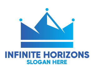 Visionary - Blue Crown Mountain logo design