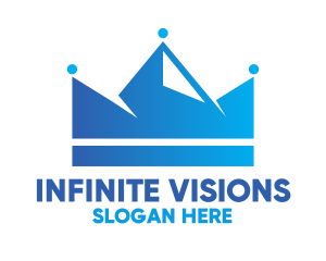 Visionary - Blue Crown Mountain logo design