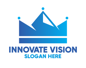 Visionary - Blue Crown Mountain logo design