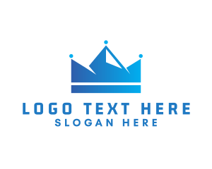 Visionary - Blue Crown Mountain logo design