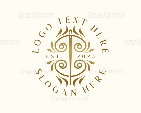 Luxury Sewing Needle Logo