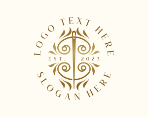 Yarn - Luxury Sewing Needle logo design