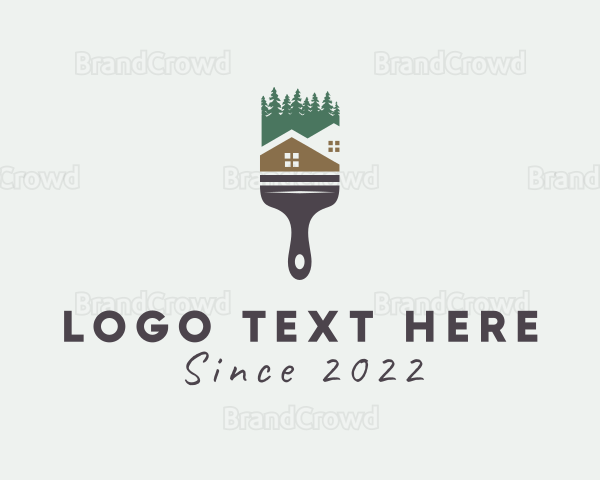 Forest House Paintbrush Logo