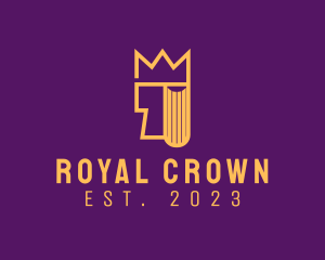Royal King Crown Book logo design