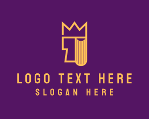 High End - Royal King Crown Book logo design