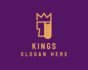 Royal King Crown Book logo design