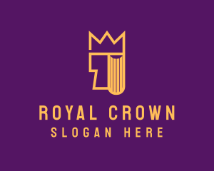 Royal King Crown Book logo design