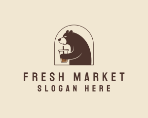 Stall - Boba Grizzly Bear logo design