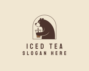 Boba Grizzly Bear logo design