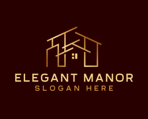 Manor - Roofing Real Estate Property logo design