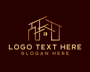 Apartment - Roofing Real Estate Property logo design