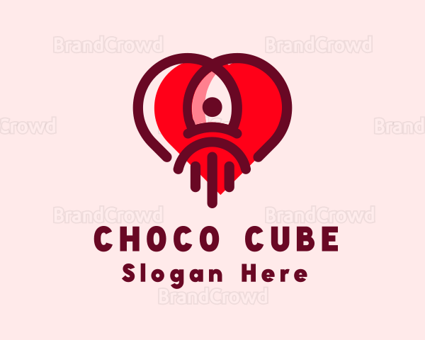 Space Rocket Heart Logo