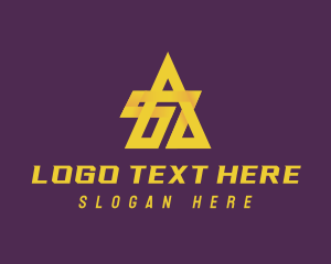 Printing Service - Abstract Triangle Letter A logo design