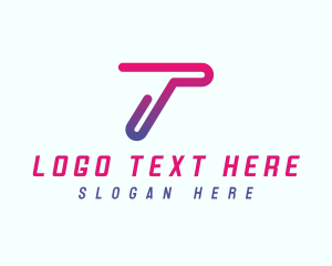 Modern Tech Network Letter T logo design