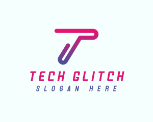 Modern Tech Network Letter T logo design