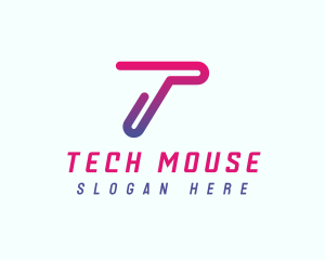 Modern Tech Network Letter T logo design